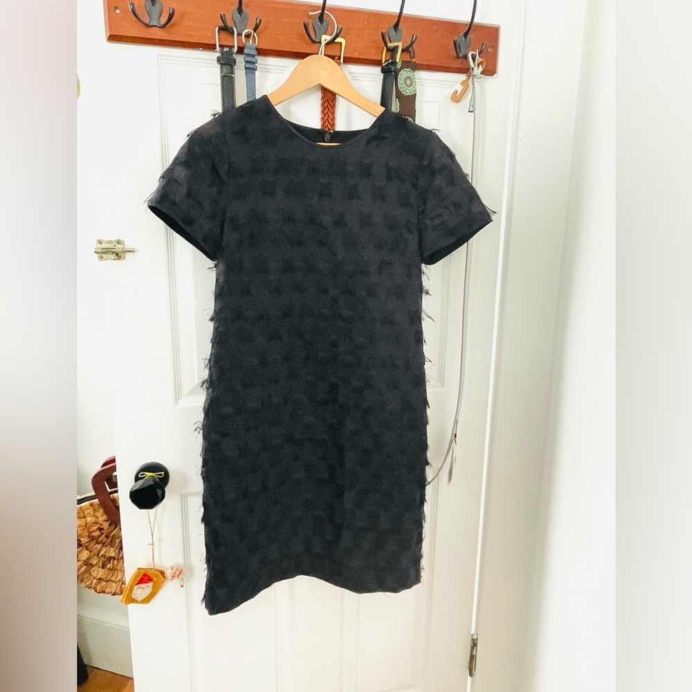 Banana Republic Highly Textured Black Mini Dress